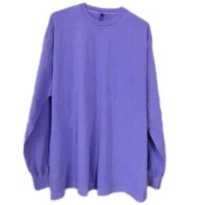 American Apparel XL Men's oversized Long Sleeved Jersey Purple t-shirt Cotton EX
